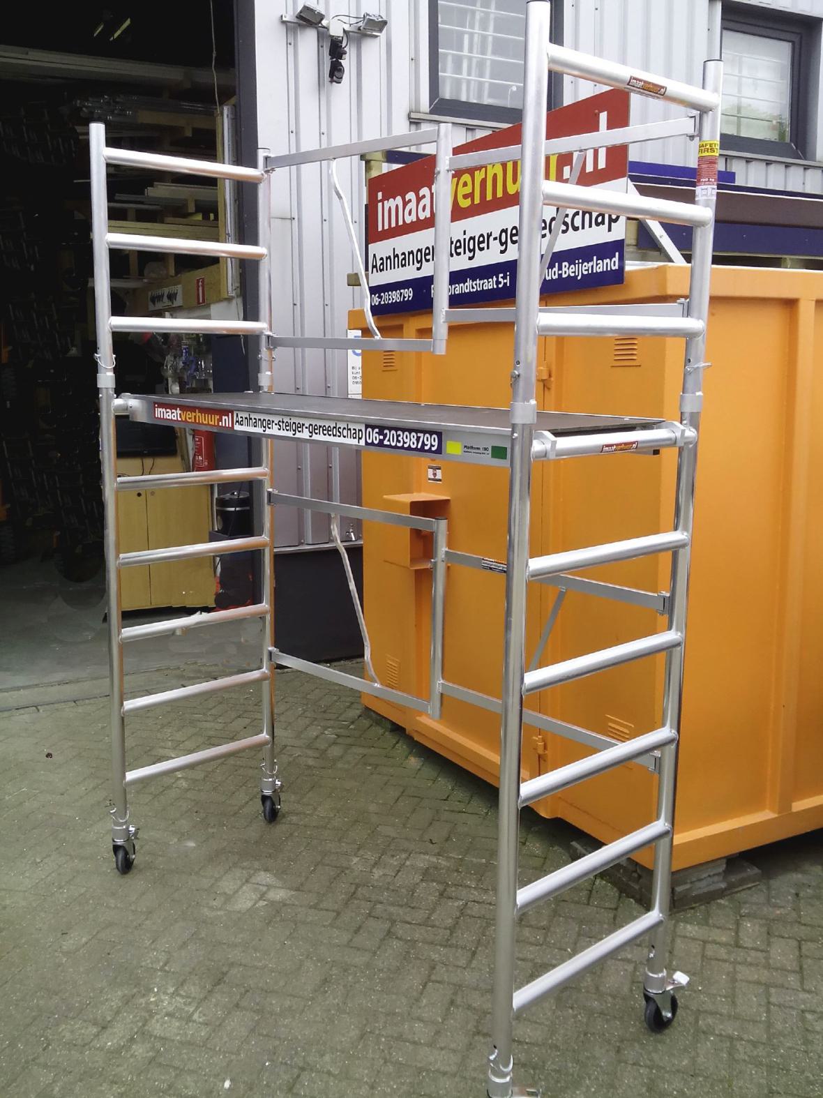 Vouwsteiger met opzetdeel goedkoop te huur bij imaatverhuur, oud beyerland, nieuw beyerland