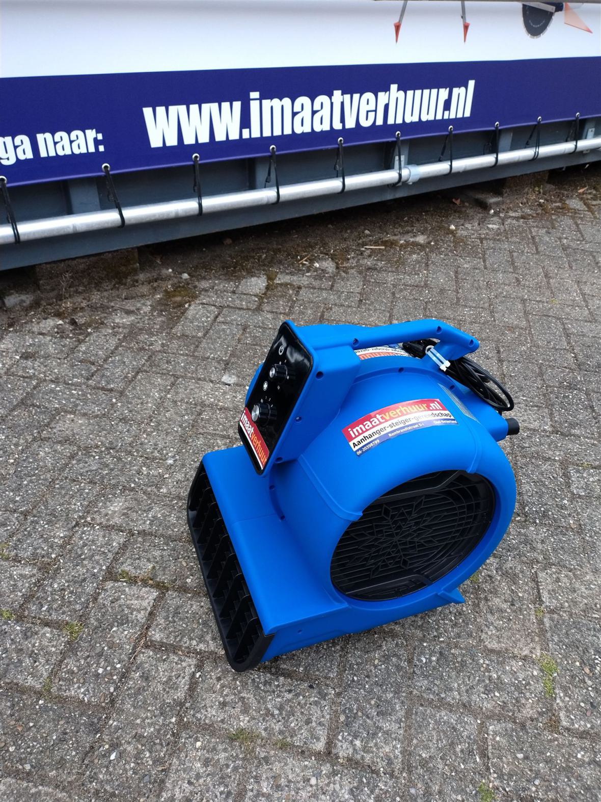 Grote vloer ventilator goedkoop huren met bouwdroger imaatverhuur